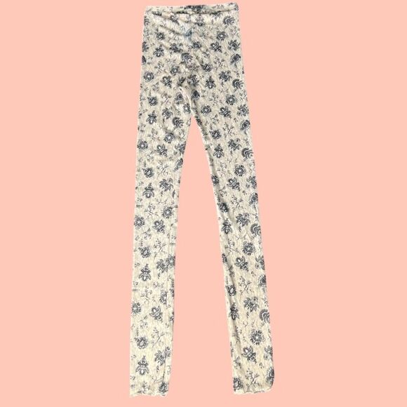 Free People Intimately Layered In Lace Sheer Leggings, Cream Floral. Medium. NWT - Picture 7 of 16